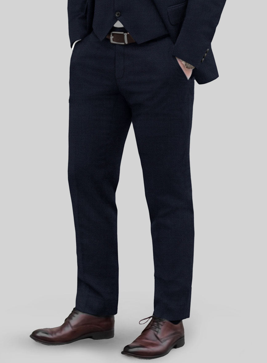 Huddersfield Stretch Island Blue Wool Suit - StudioSuits
