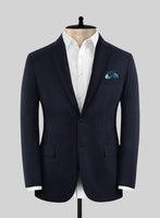 Huddersfield Stretch Island Blue Wool Suit - StudioSuits