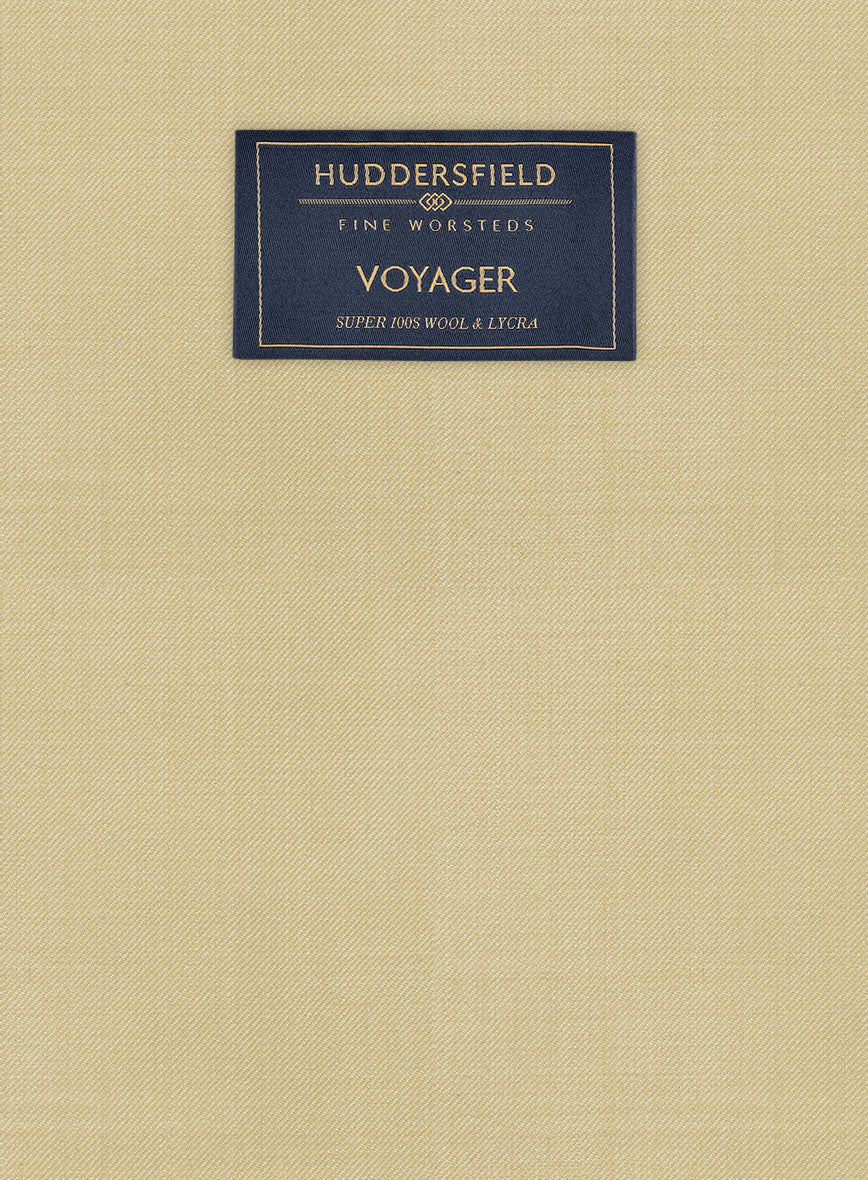 Huddersfield Stretch Khaki Wool Pants - StudioSuits