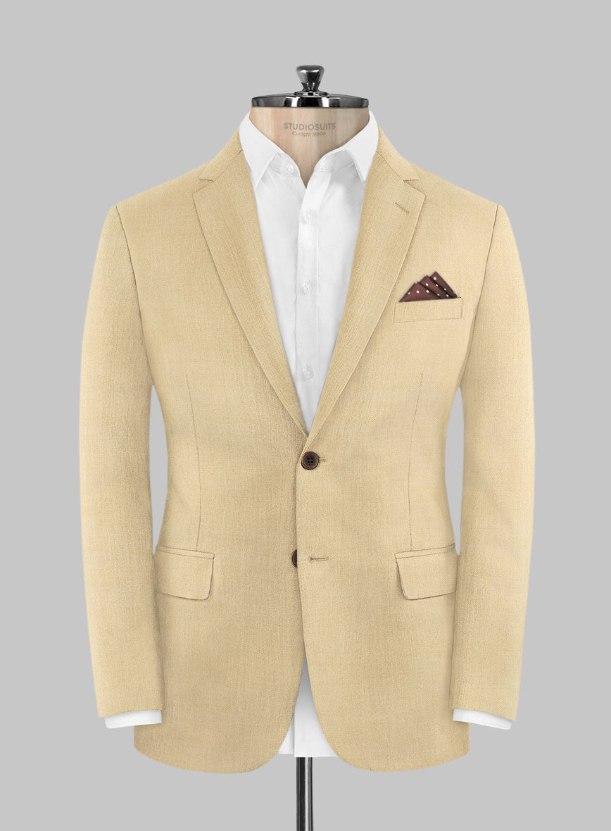 Huddersfield Stretch Khaki Wool Suit - StudioSuits