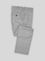 Huddersfield Stretch Light Gray Wool Pants - StudioSuits