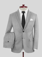 Huddersfield Stretch Light Gray Wool Suit - StudioSuits