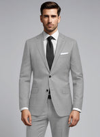 Huddersfield Stretch Light Gray Wool Suit - StudioSuits