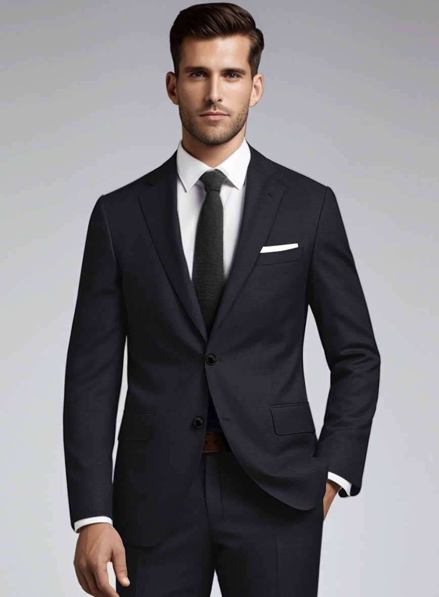 Huddersfield Stretch Midnight Blue Wool Suit - StudioSuits