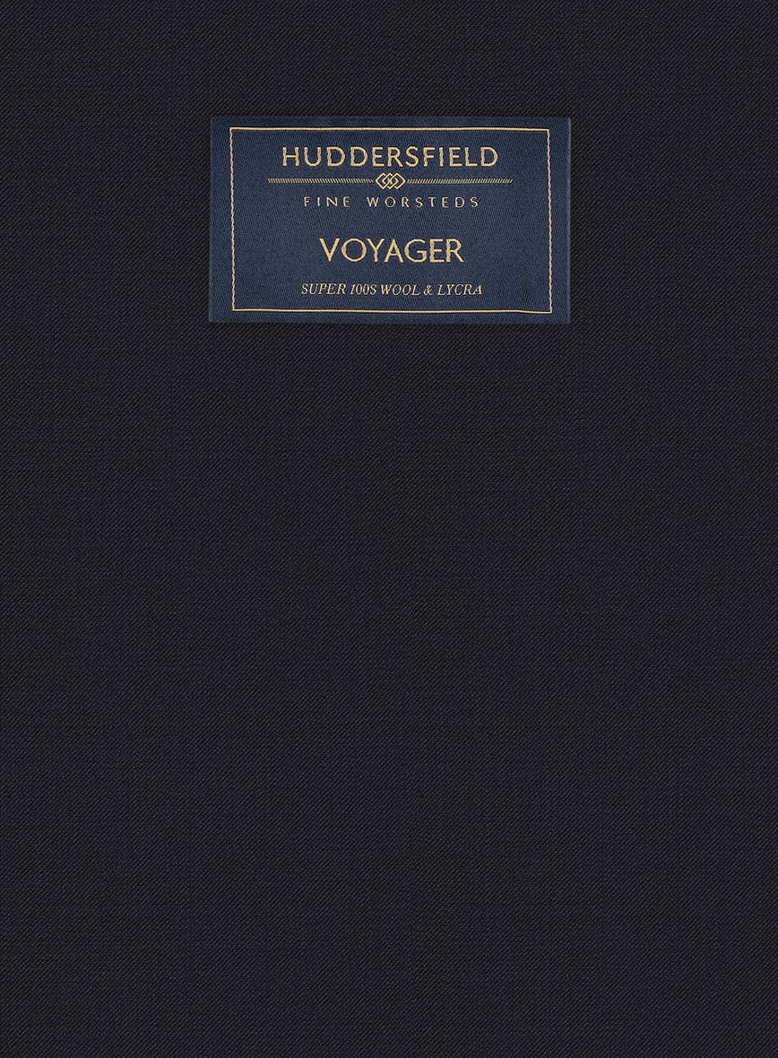 Huddersfield Stretch Midnight Blue Wool Suit - StudioSuits