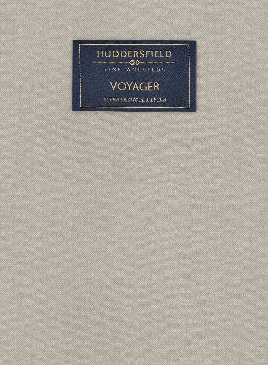 Huddersfield Stretch Muted Beige Wool Jacket - StudioSuits