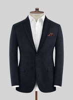 Huddersfield Stretch Navy Blue Wool Suit - StudioSuits
