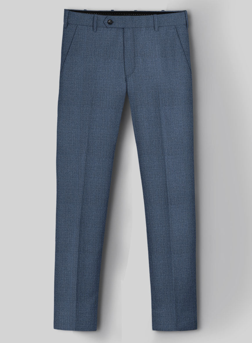 Huddersfield Stretch Slate Blue Wool Suit - StudioSuits