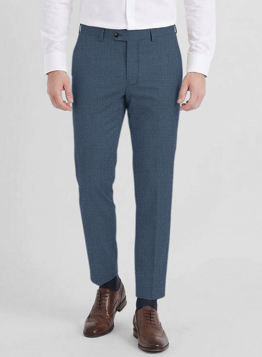 Huddersfield Stretch Slate Blue Wool Suit - StudioSuits