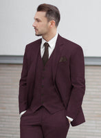 Huddersfield Stretch Wine Wool Jacket - StudioSuits