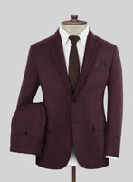 Huddersfield Stretch Wine Wool Suit - StudioSuits