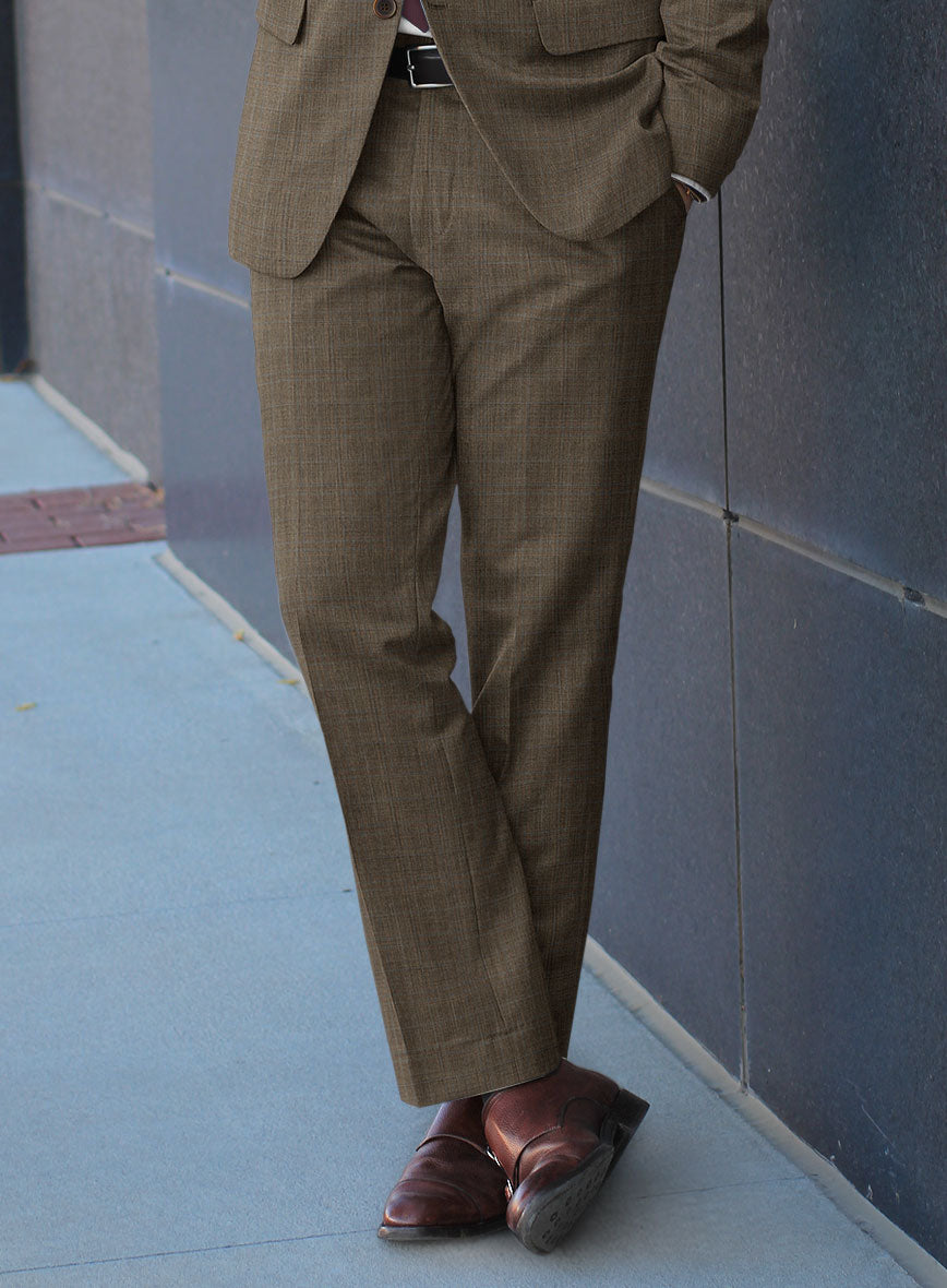 Huddersfield Brown Glen Pure Wool Suit - StudioSuits