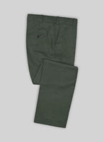 Huddersfield Stretch Autumn Green Wool Pants - StudioSuits