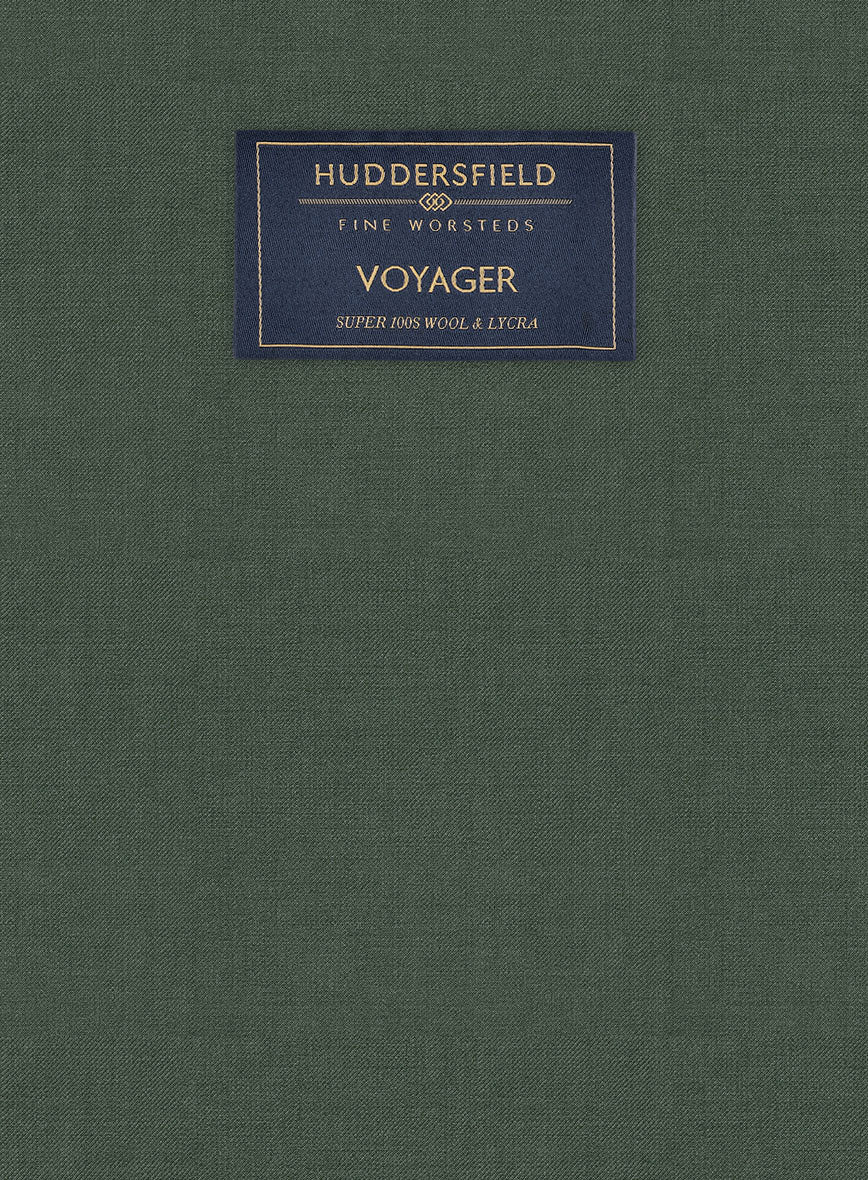 Huddersfield Stretch Autumn Green Wool Jacket - StudioSuits