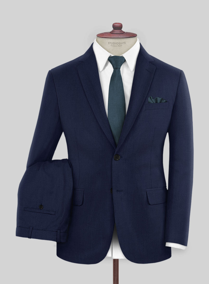 Huddersfield Stretch Persian Blue Wool  Suit - StudioSuits