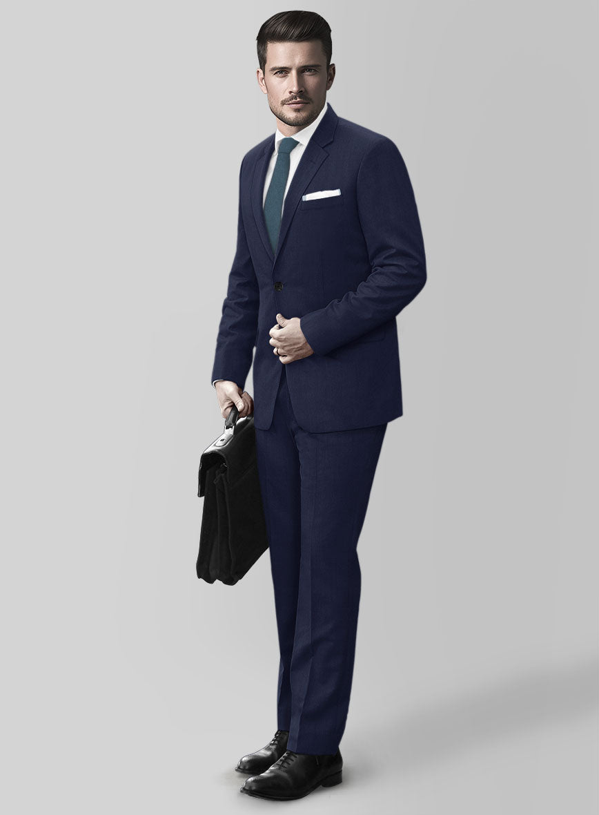 Huddersfield Stretch Persian Blue Wool  Suit - StudioSuits