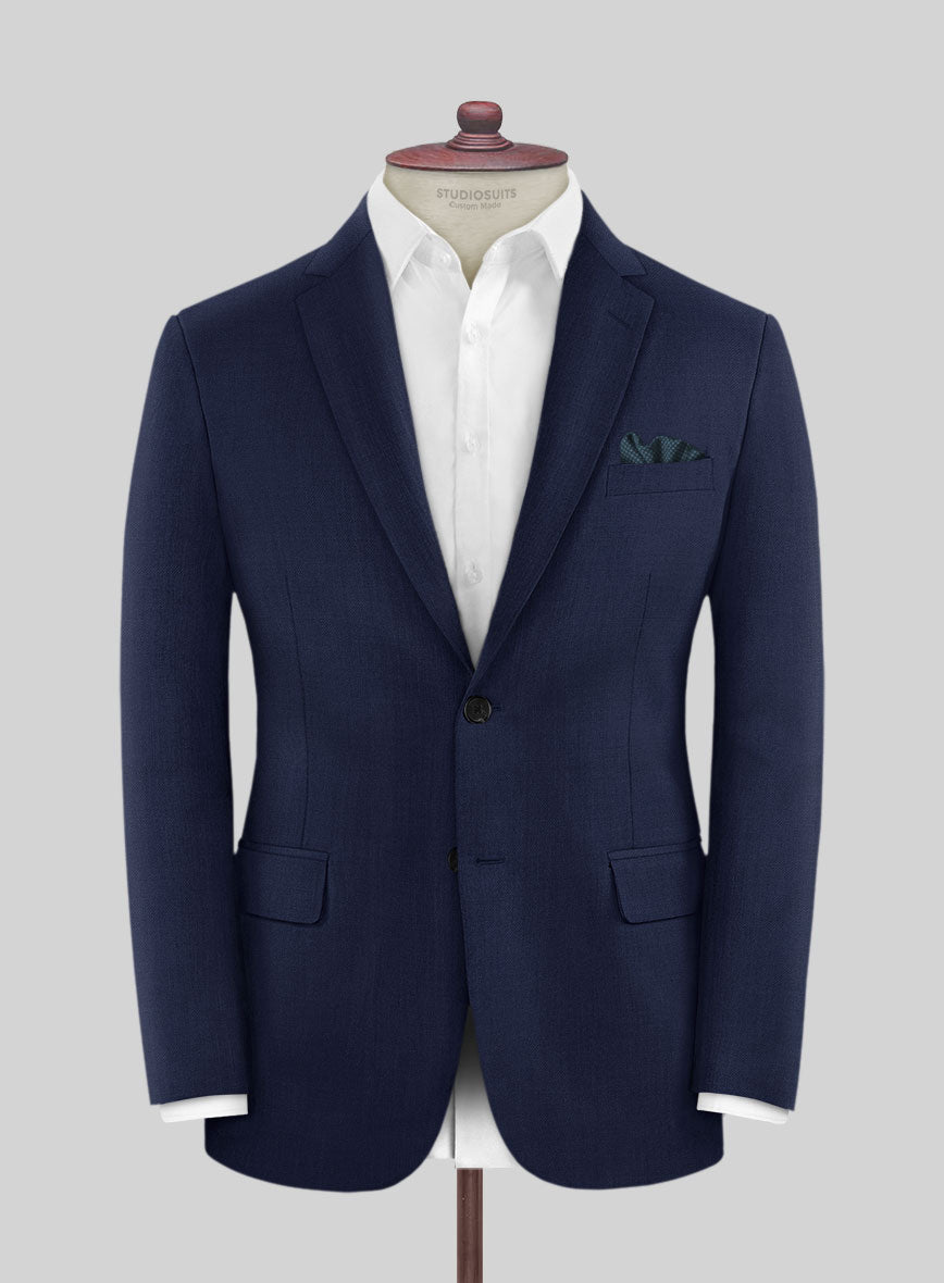 Huddersfield Stretch Persian Blue Wool  Suit - StudioSuits