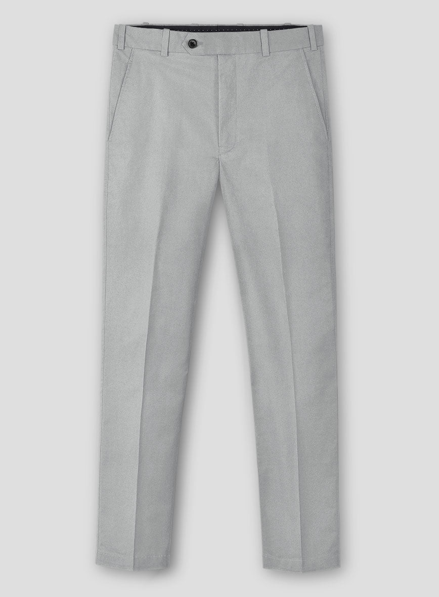 Ice Gray Cotton Power Stretch Chino Suit - StudioSuits