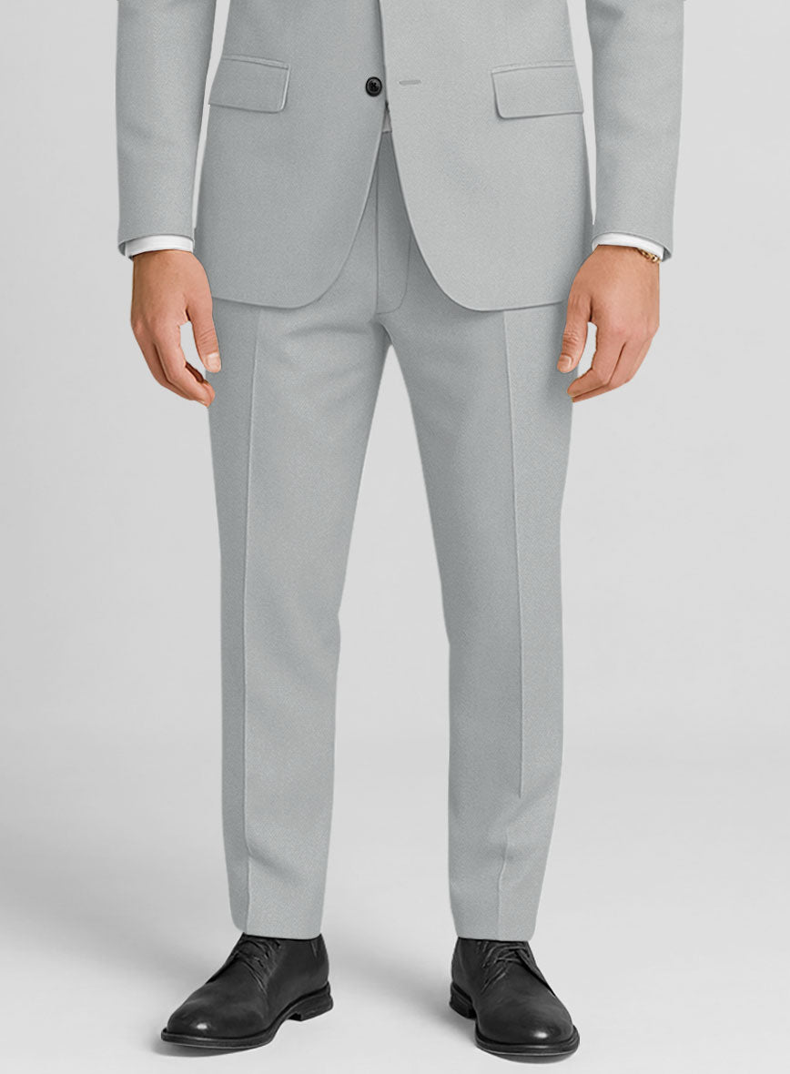 Ice Gray Cotton Power Stretch Chino Suit - StudioSuits