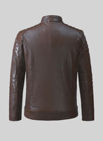 Ignite Moto Brown Leather Jacket - StudioSuits