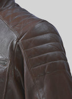 Ignite Moto Brown Leather Jacket - StudioSuits