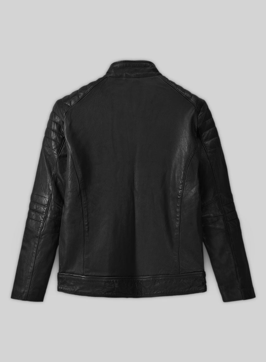 Ignite Moto Black Biker Leather Jacket - StudioSuits