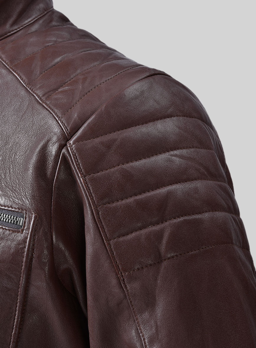 Ignite Moto Burgundy Leather Jacket - StudioSuits