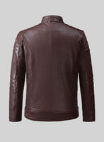 Ignite Moto Burgundy Leather Jacket - StudioSuits