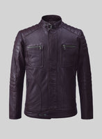 Ignite Moto Purple Leather Jacket - StudioSuits