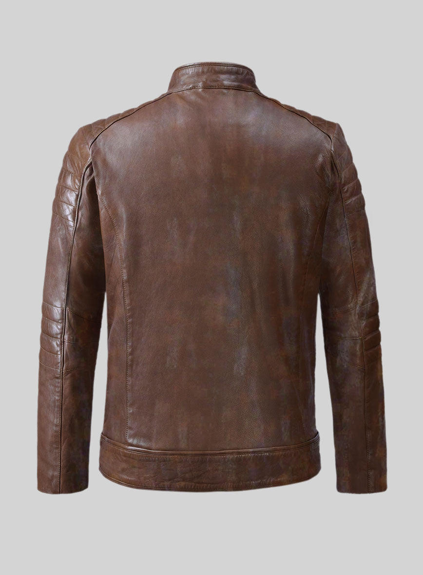 Ignite Moto Spanish Brown Leather Jacket - StudioSuits