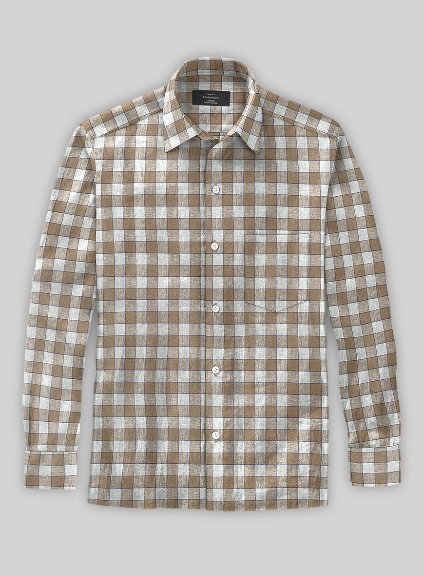 Ilimas Checks Linen Shirt - StudioSuits