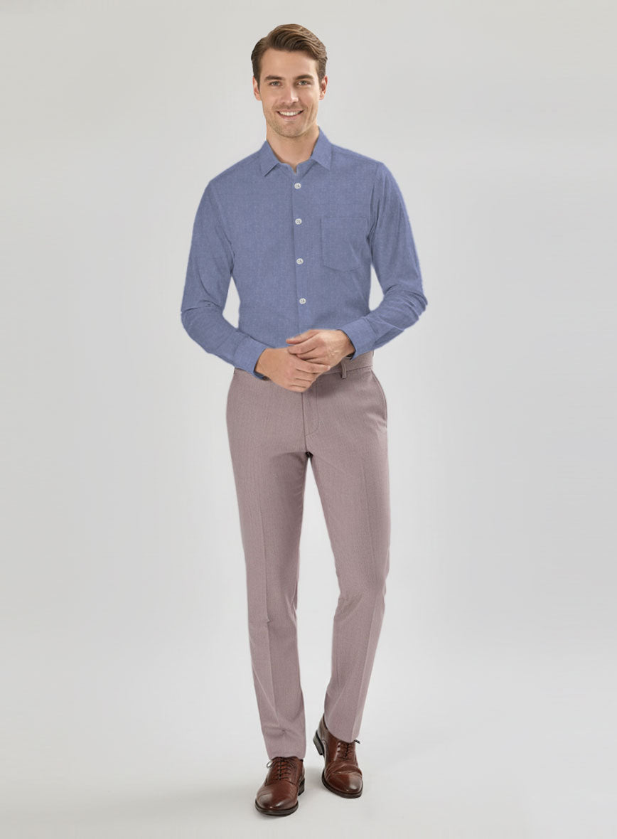 Imperial Dust Blue Cotton Shirt - StudioSuits