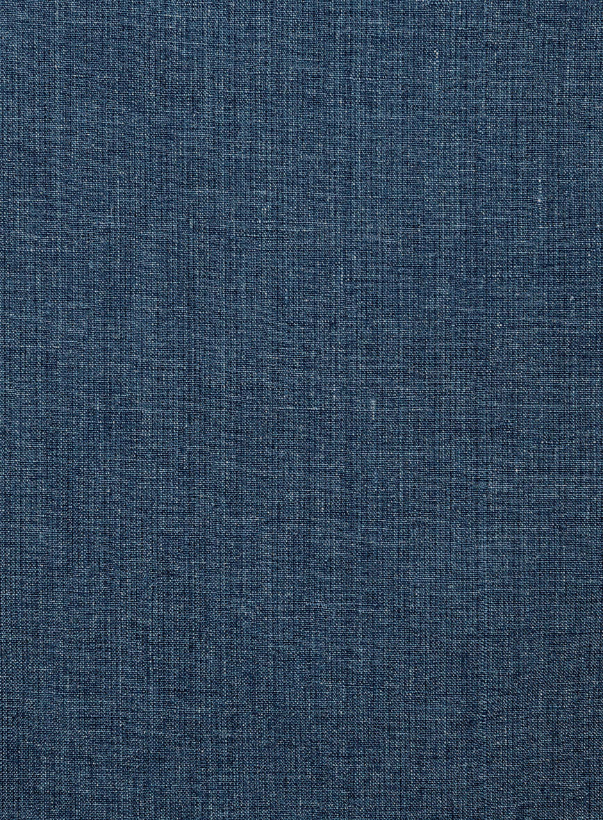 Indigo Blue Linen Newsboy Cap - StudioSuits