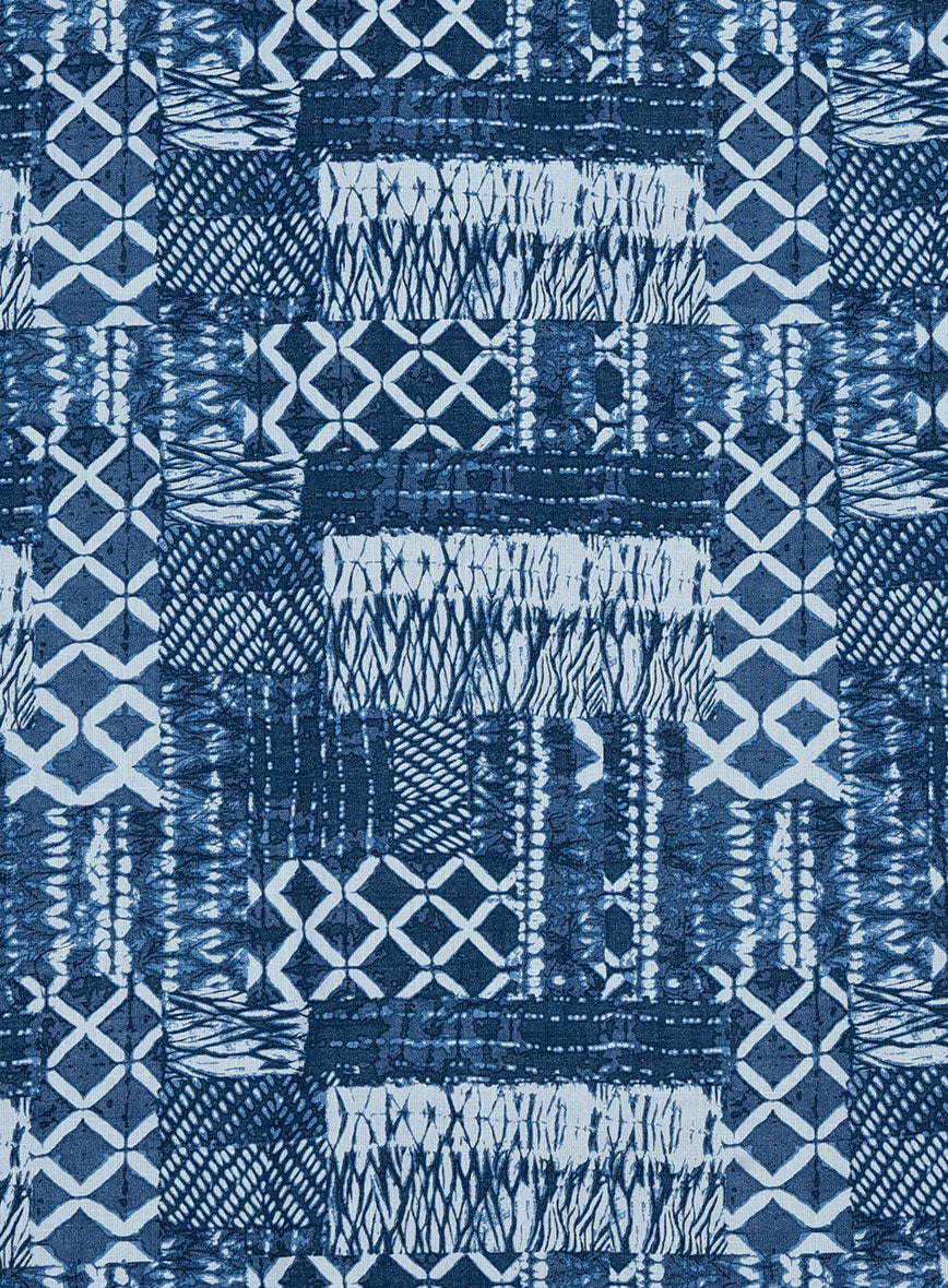 Indigo Bandana Cotton Shirt - StudioSuits