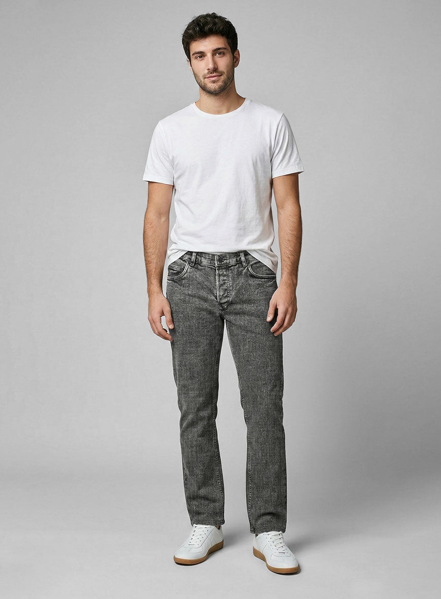 Indigo Black Stretch Blast Denim Jeans - StudioSuits