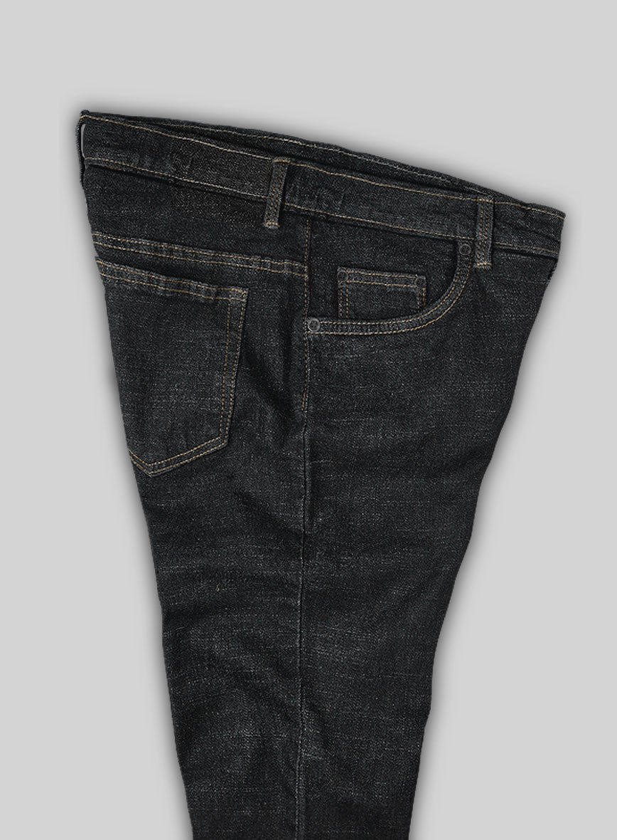 Indigo Black Stretch Denim Jeans - StudioSuits