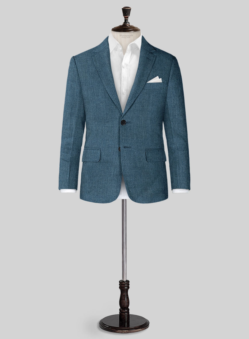 Indigo Blue Linen Boys Suit - StudioSuits