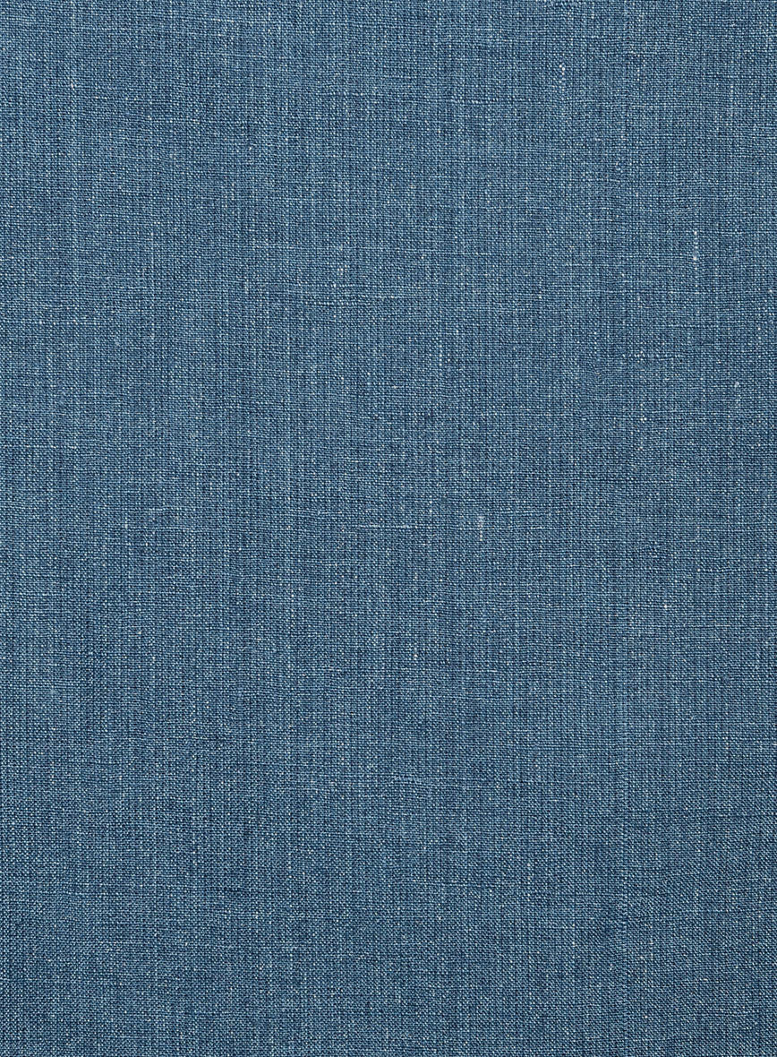 Indigo Blue Pure Linen Jacket - StudioSuits