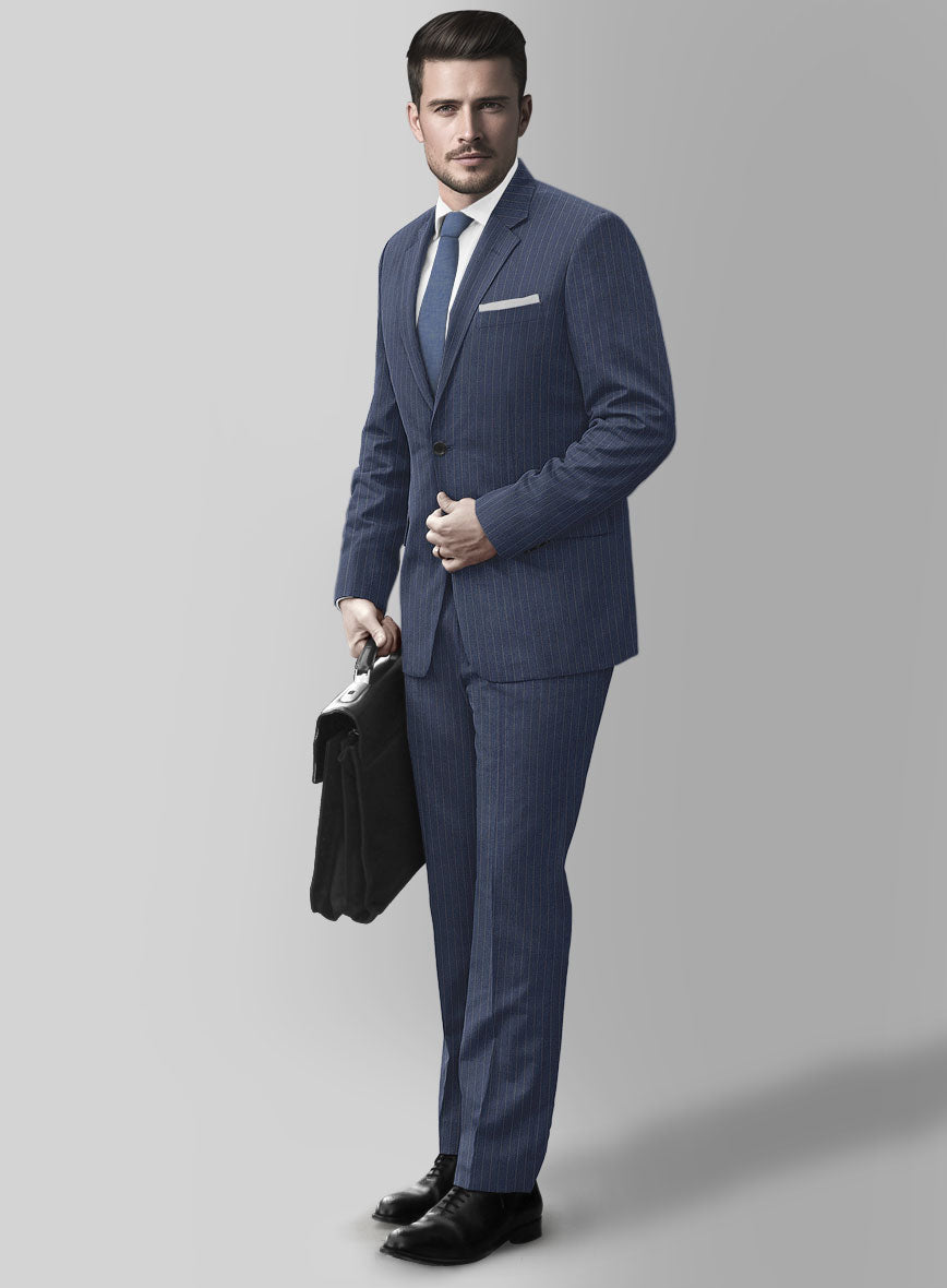 Ink Blue Pinstripe Suit - StudioSuits