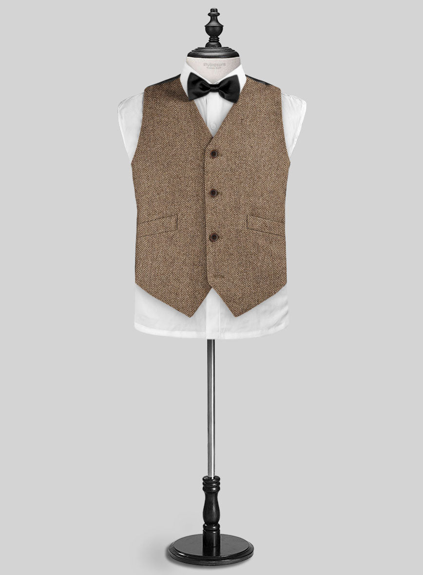 Irish Brown Herringbone Tweed Boys Suit - StudioSuits