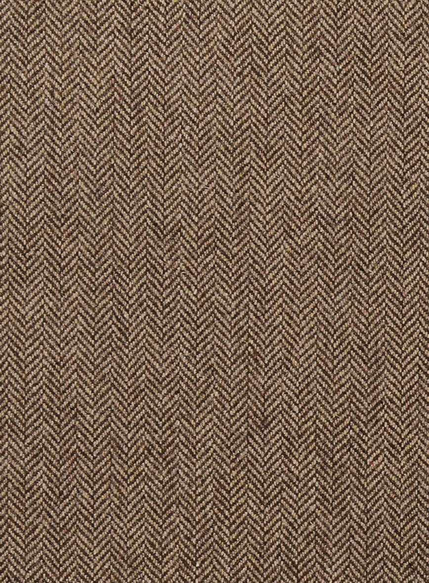 Irish Brown Herringbone Tweed Newsboy Cap - StudioSuits
