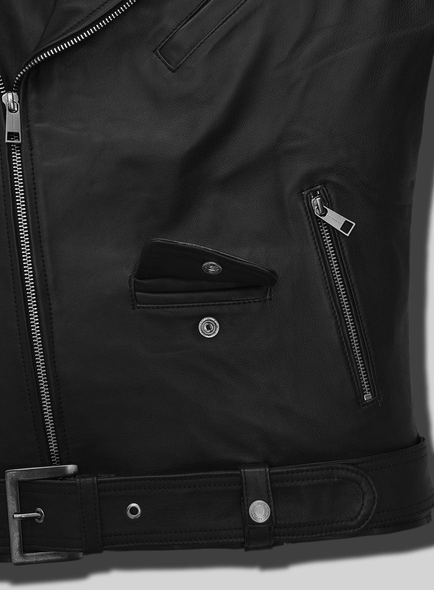 Iron Steed Black Leather Jacket - StudioSuits