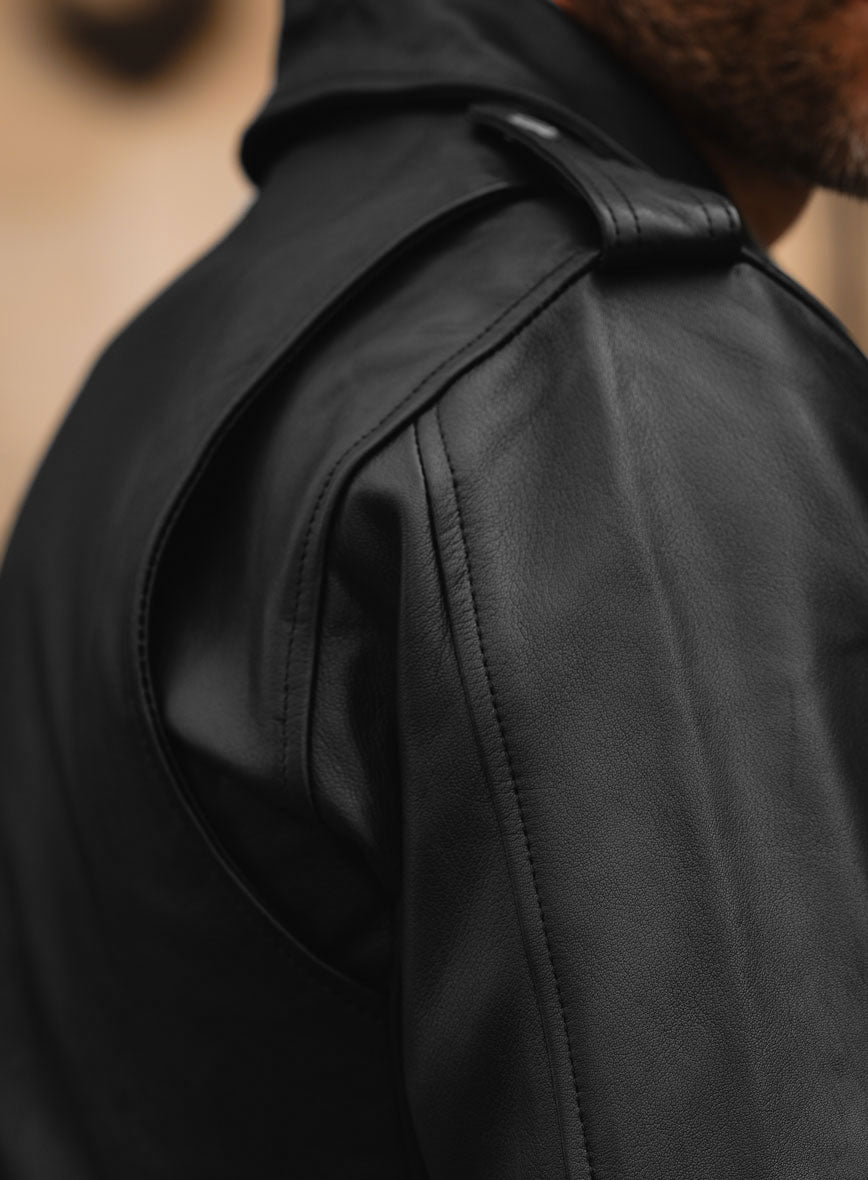 Iron Steed Black Leather Jacket - StudioSuits