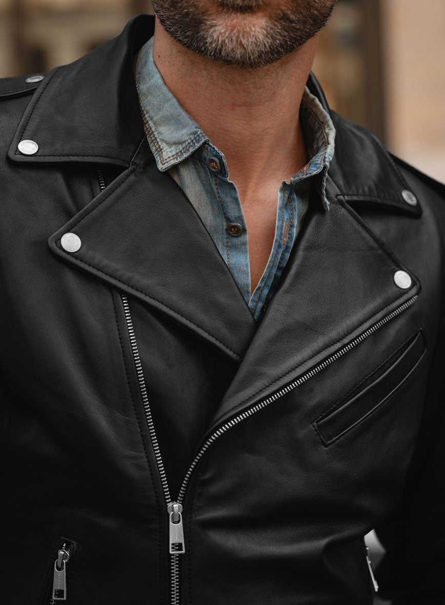 Iron Steed Black Leather Jacket - StudioSuits