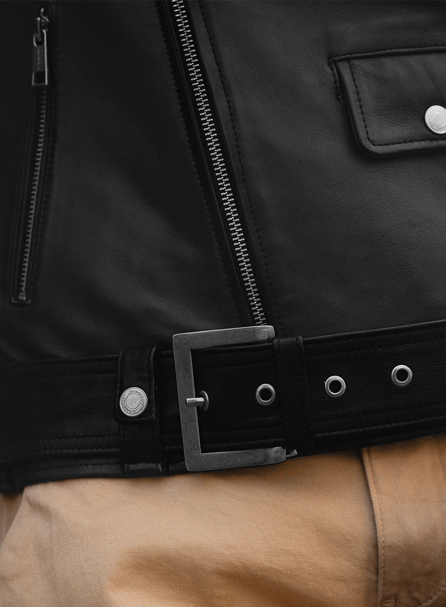 Iron Steed Black Leather Jacket - StudioSuits