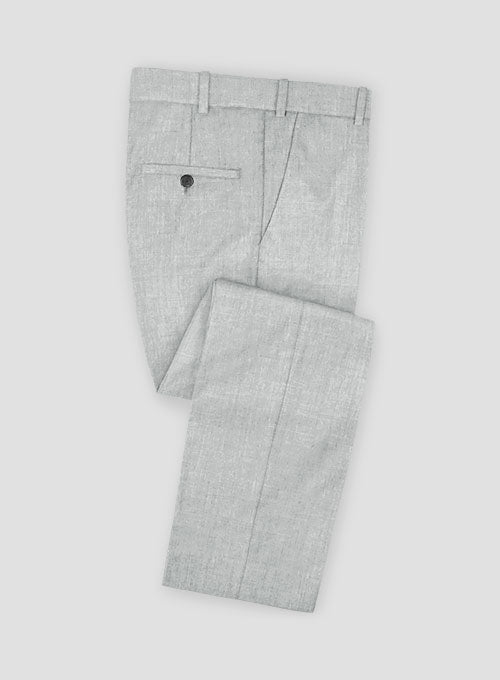 Italian Wool Cashmere Harbour Gray Pants - StudioSuits