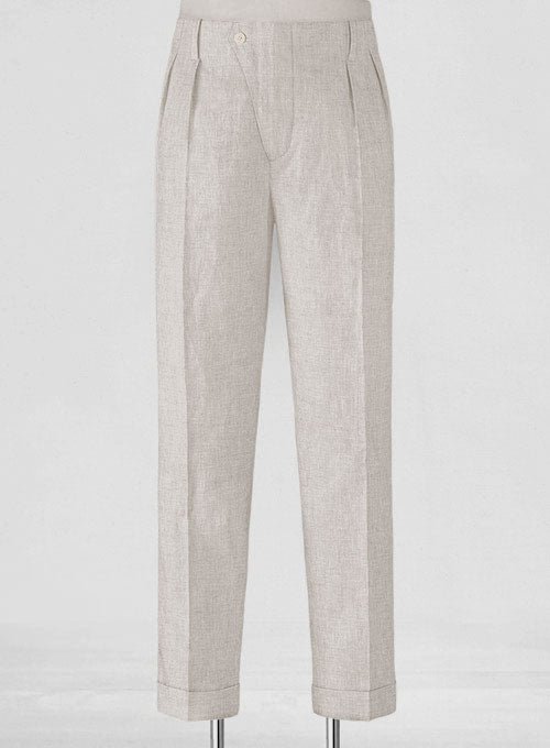 Italian Meadow Vintage Manny Linen Trousers - StudioSuits