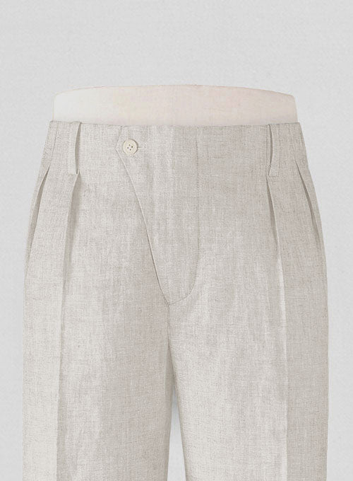 Italian Meadow Vintage Manny Linen Trousers - StudioSuits