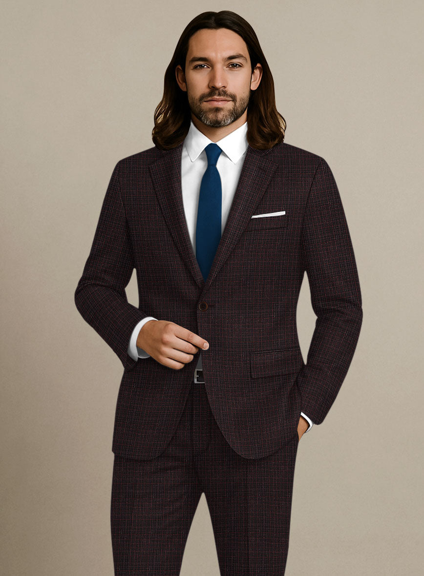 Italian Murano Irgo Checks Wool Linen Silk Jacket - StudioSuits