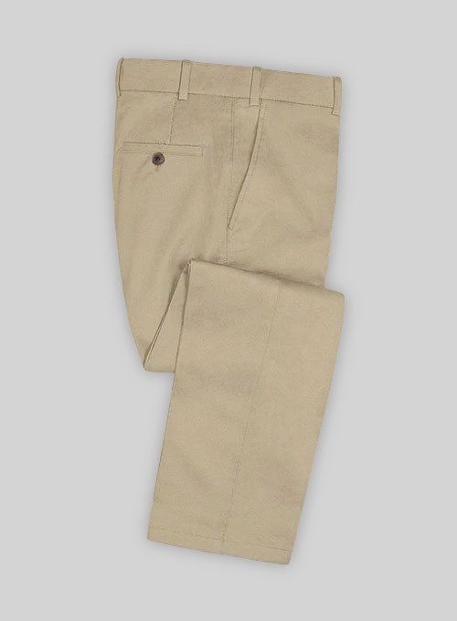 Italian Beige Cotton Stretch Pants